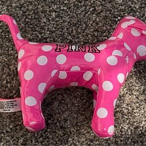 Pink Polka Dot Dog Plush
